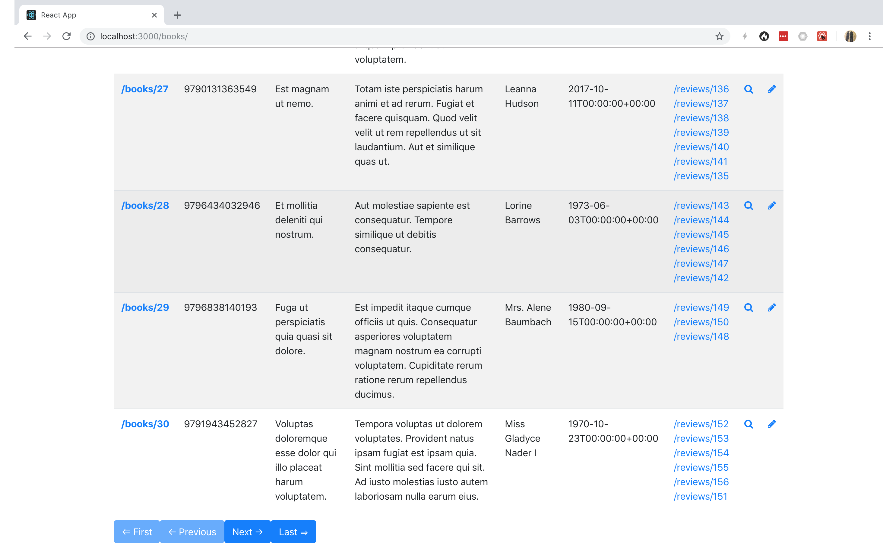 Pagination