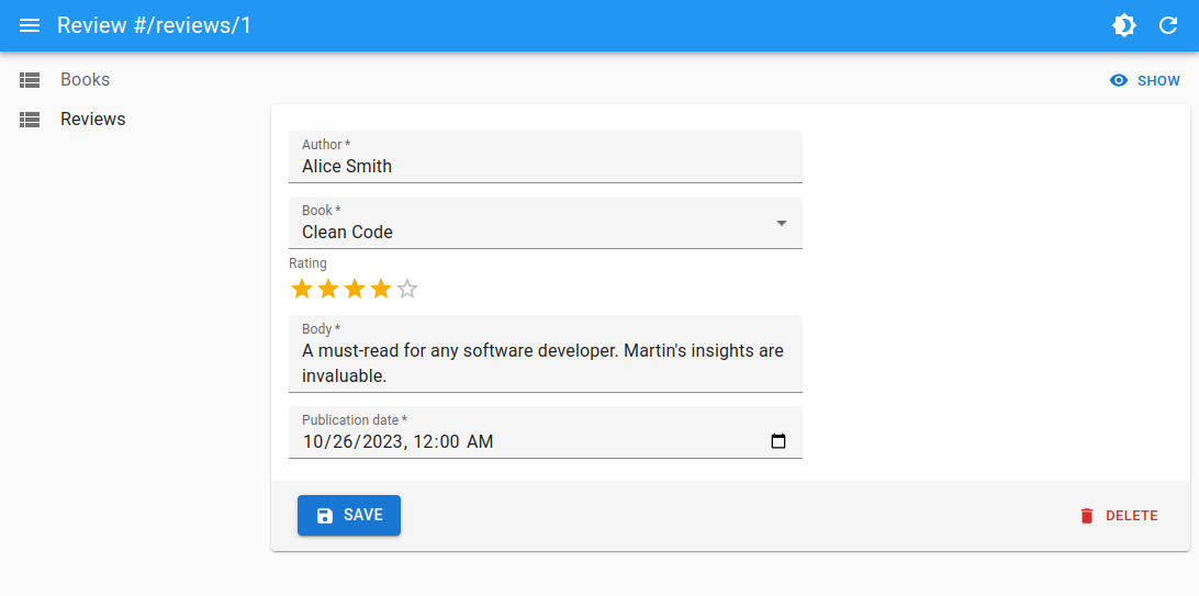 Admin with custom input component