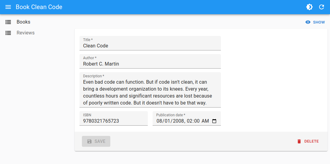 Admin with customized form layout